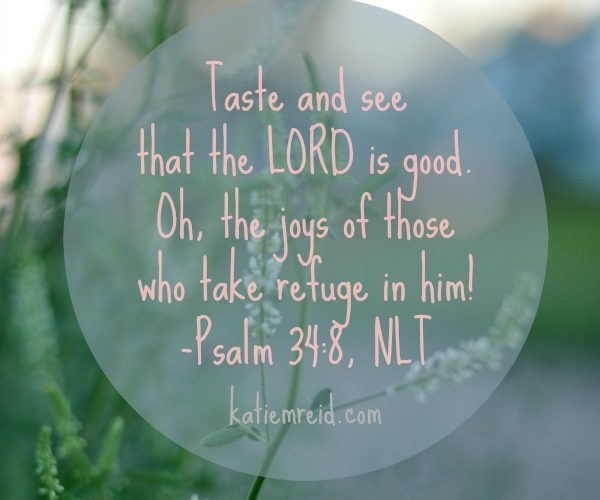 Taste and See that the Lord is good Psalm 34:8