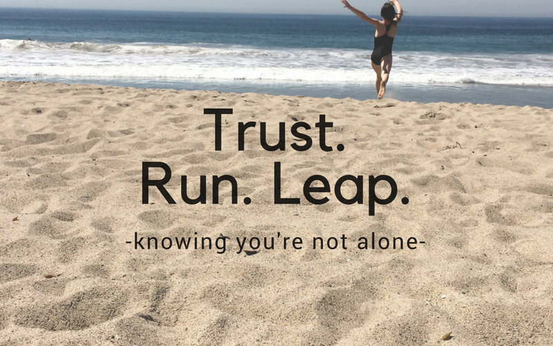 Trust, run, leap quote by Katie M. Reid Photography for Purposeful Faith blog