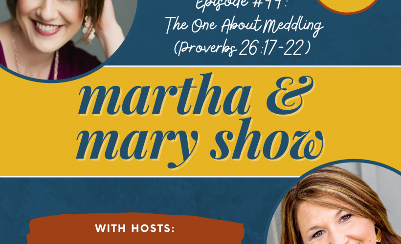 Meddling Martha Mary Show Proverbs Katie Reid Lee Nienhuis