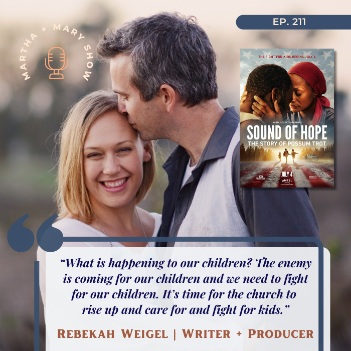 The church needs to rise up and care for and fight for kids quote Rebekah Weigel producer Sound of Hope film Story of Possum Trout