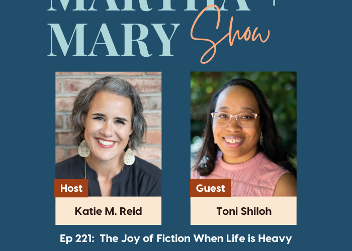 Toni Shiloh award-winning fiction author on Martha + Mary Show podcast