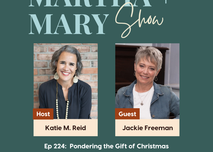 Interview with Jackie Freeman on Martha and Mary Show podcast Christmas