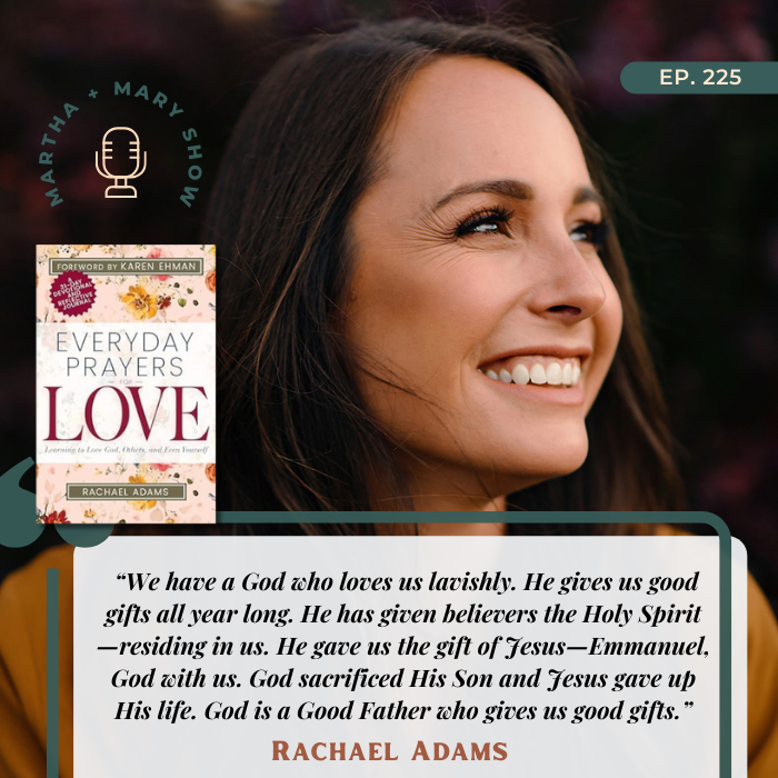 Rachael Adams author of Everyday Prayers for Love on Martha Mary Show podcast